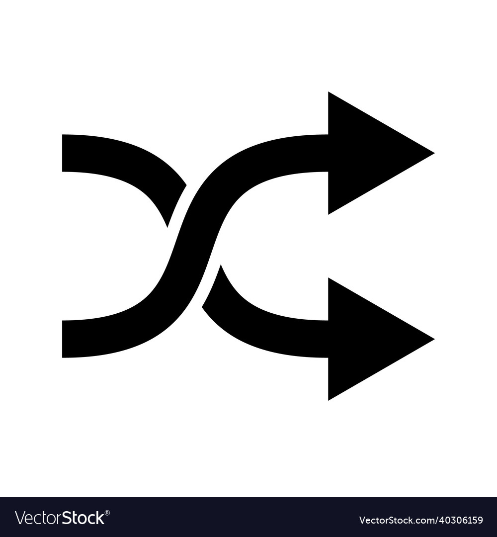 Redirection icon image two intertwining