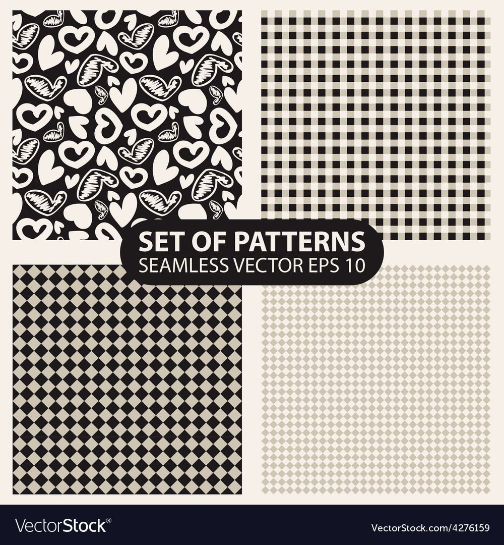 Set of seamless patterns from cells and hearts