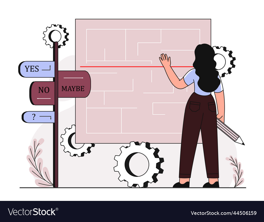 Solving business problem vector image Solving business problem