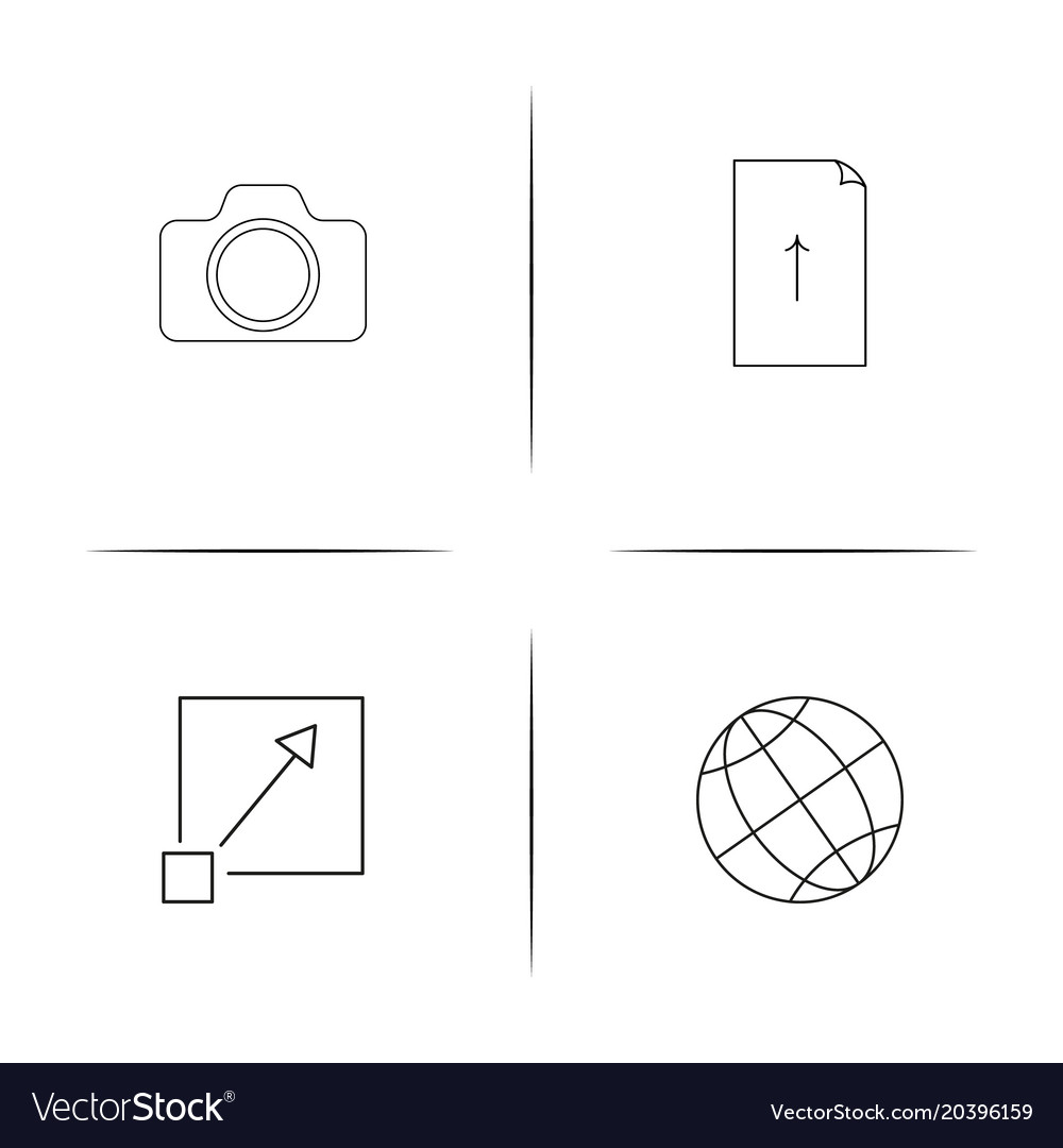 Web und Text einfache lineare Icon setsimple Umriss