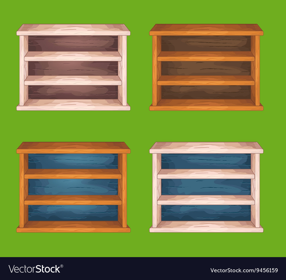Wooden window for game interface with header