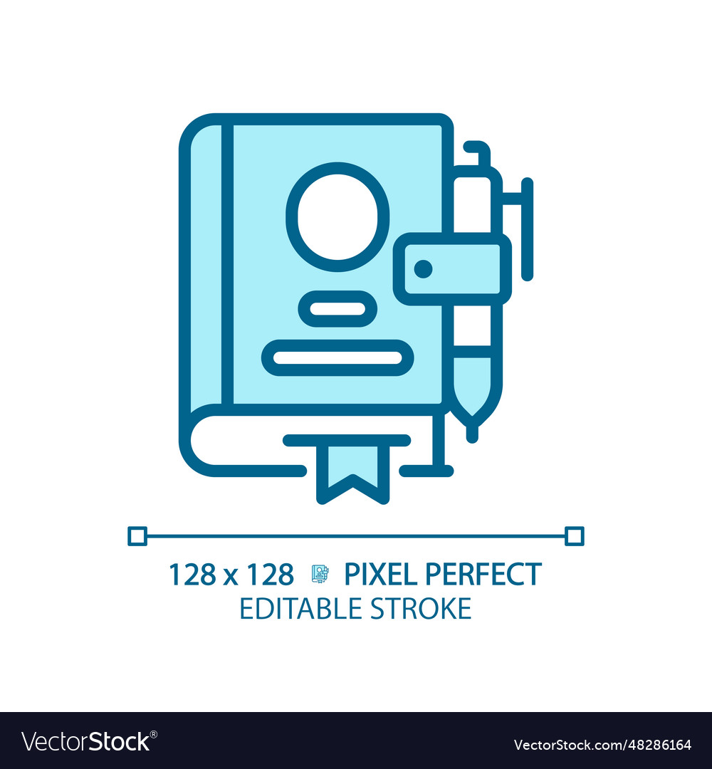 2d customizable book linear icon Vector Image 2d customizable book linear icon