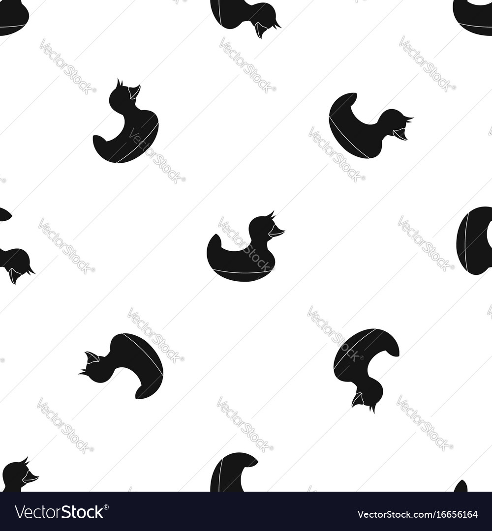 Black duck toy pattern seamless Royalty Free Vector Image