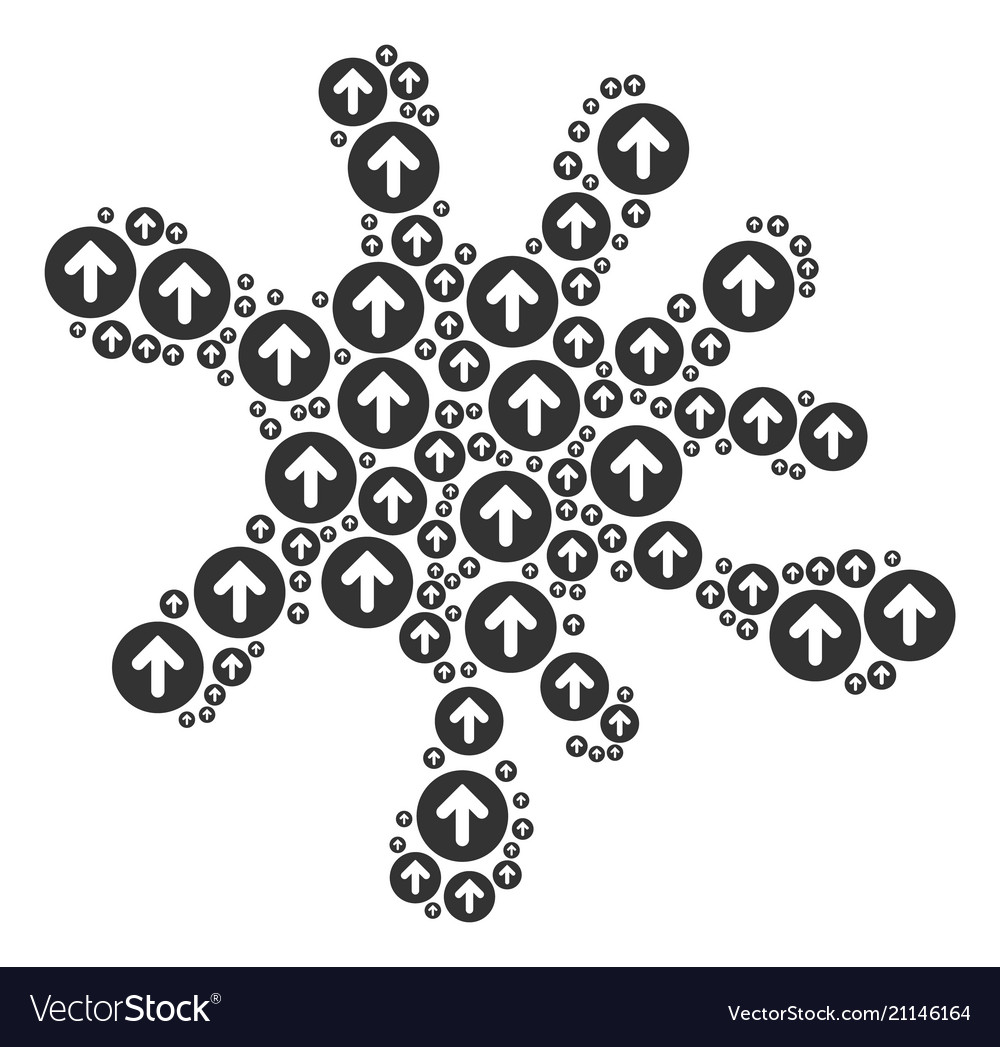 Blot shape of rounded arrow icons vector image Blot shape of rounded arrow icons