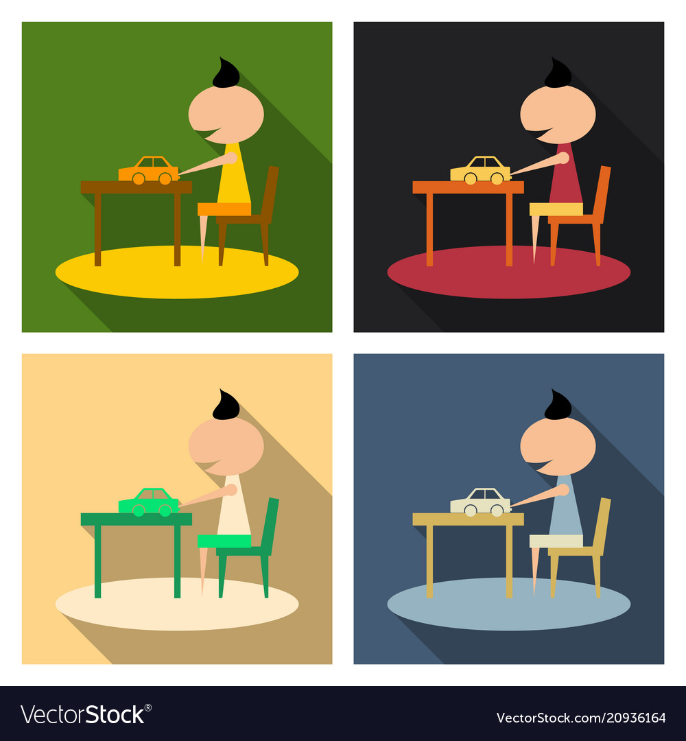 Long cartoon. On the Chair boy vector. Invisible Chair boy vector. Invisible Chair position boy vector.