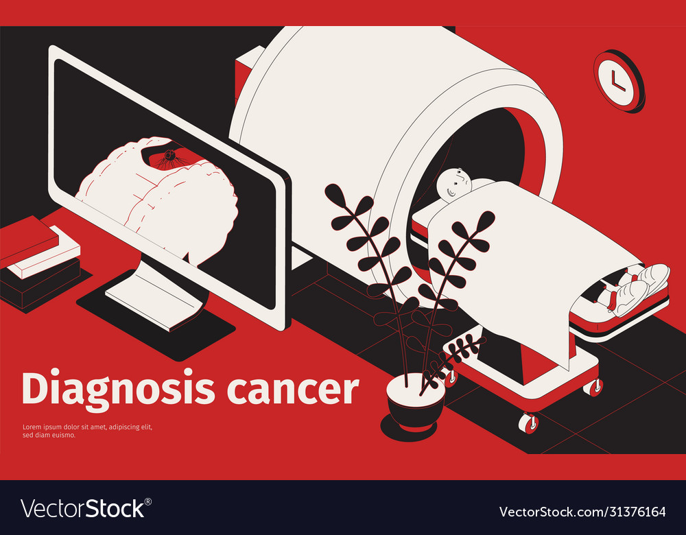 Cancer diagnosis isometric background