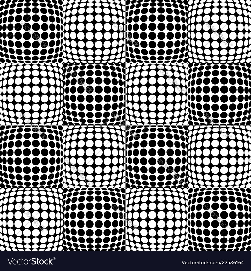 Circles with 3d convex bulging distortion effect vector image Circles with 3d convex bulging distortion effect
