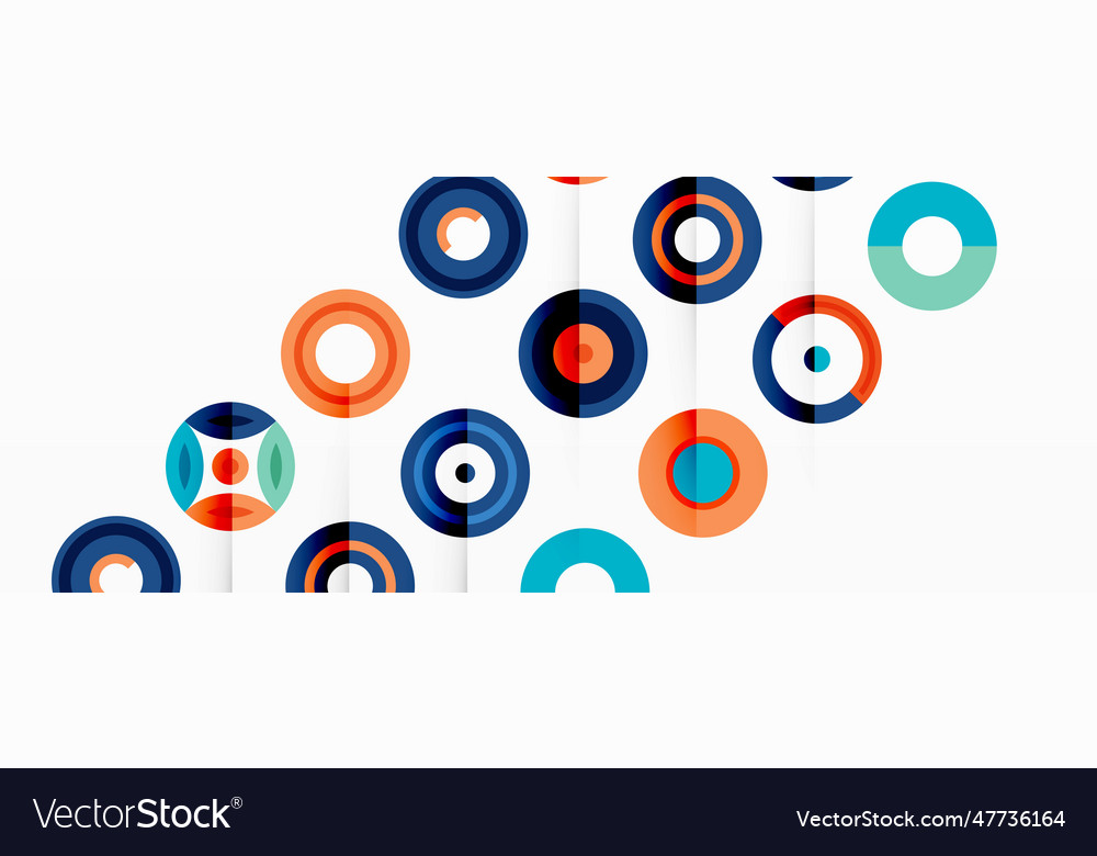 Colorful circles in a grid composition abstract vector image Colorful circles in a grid composition abstract