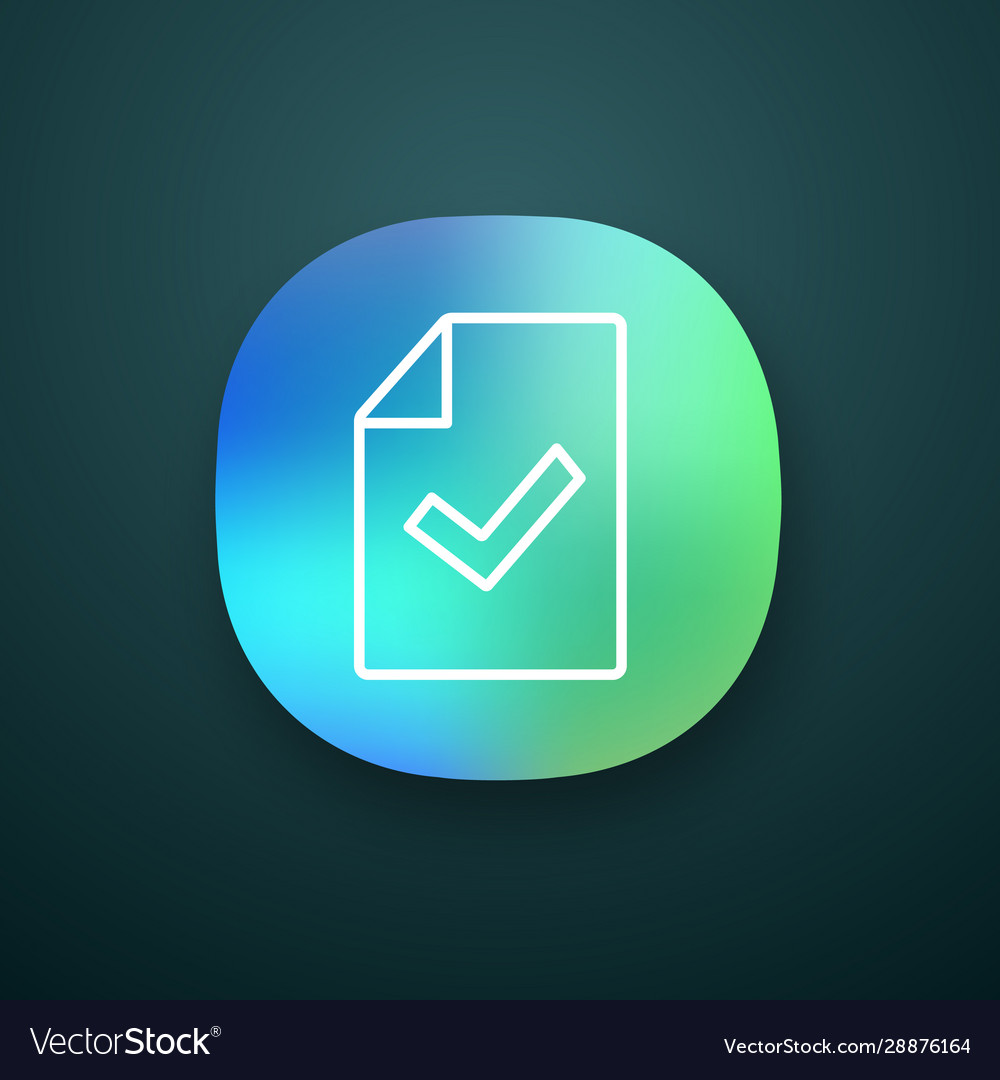 Document verification app icon Vector Image Document verification app icon