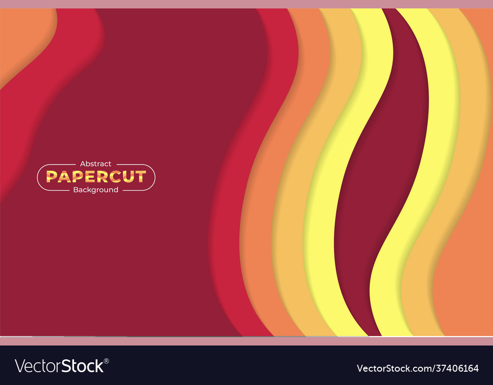 Dynamic abstract shape overlapped paper cut style vector image Dynamic abstract shape overlapped paper cut style