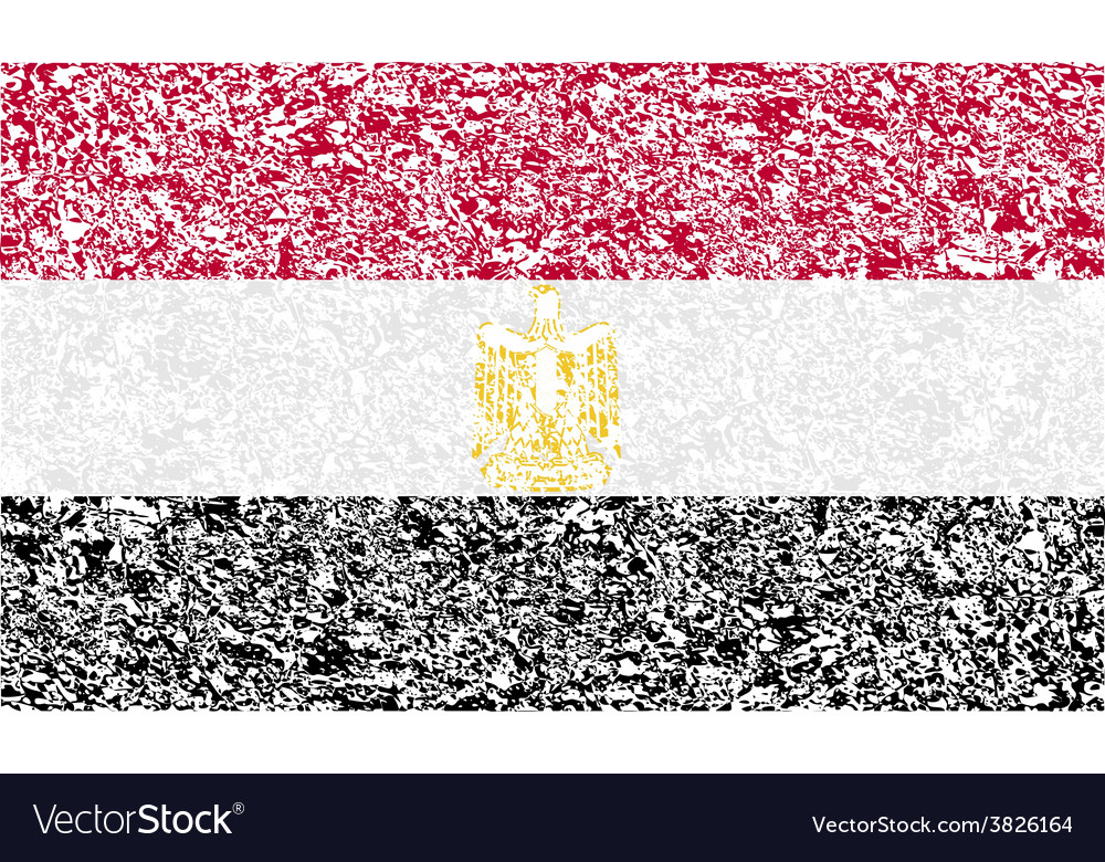 Flag of egypt with old texture