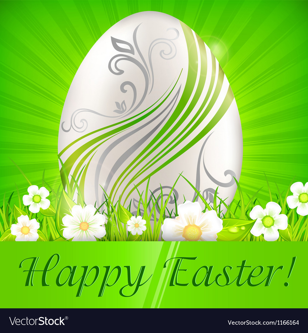 Happy easter green background 10 v