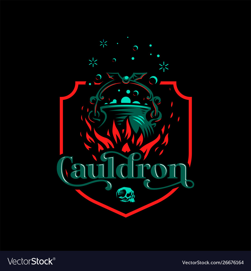 Magic cauldron with a bat handle