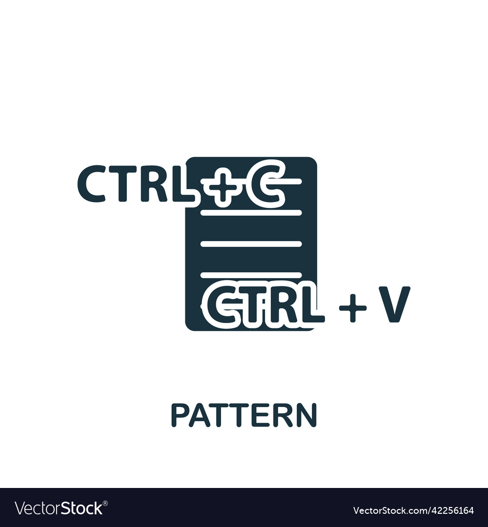 Pattern icon monochrome simple artificial Vector Image Pattern icon monochrome simple artificial