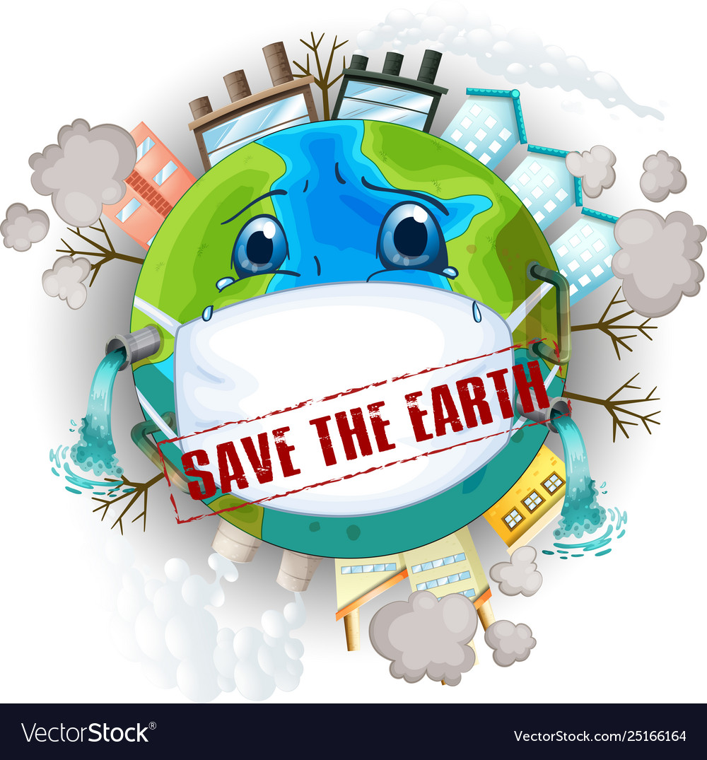 Save Earth. Environmental ecology icon Stock Vector by ©Seamartini 120358810