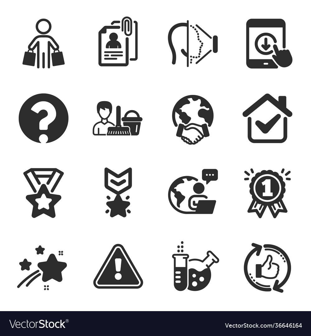 Set business icons such as interview documents vector image Set business icons such as interview documents