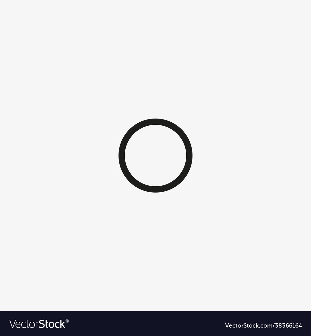 Simple circle icon in line design style