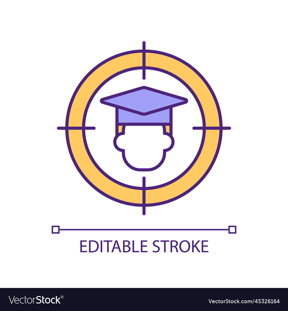 Student centered learning rgb color icon vector image Student centered learning rgb color icon
