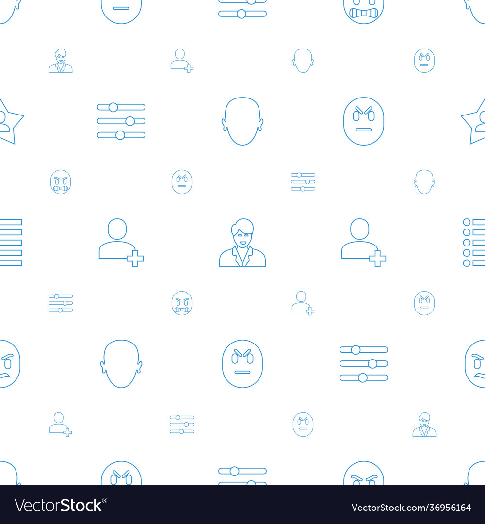 User icons pattern seamless white background vector image User icons pattern seamless white background