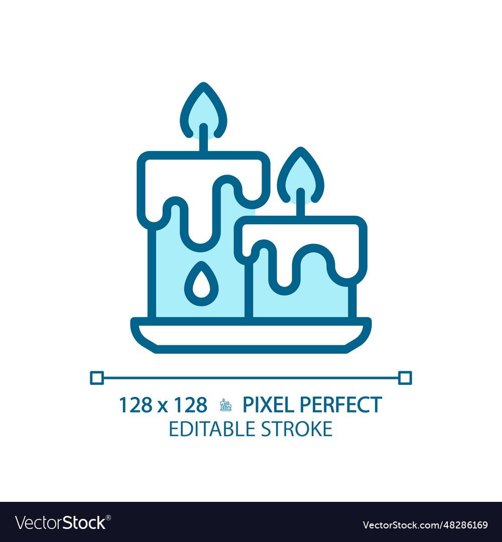 2d customizable candles linear icon Vector Image 2d customizable candles linear icon