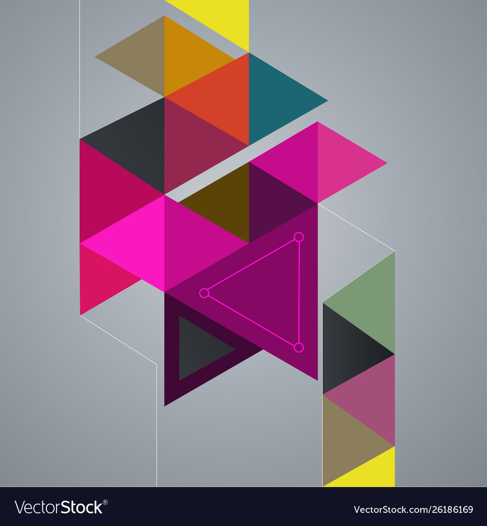 Abstract colorful triangles geometric background