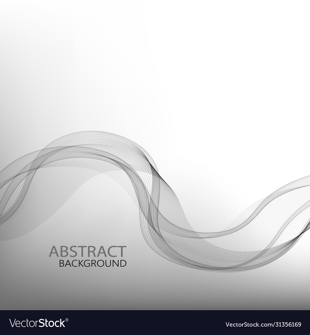 Abstract smooth gray wave curve flow grey