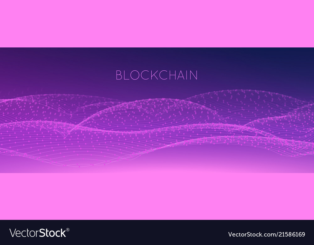 Abstrakte violette Teilchenwellenpunkte Array Vector Image Abstrakte violette Teilchenwellenpunkte Array