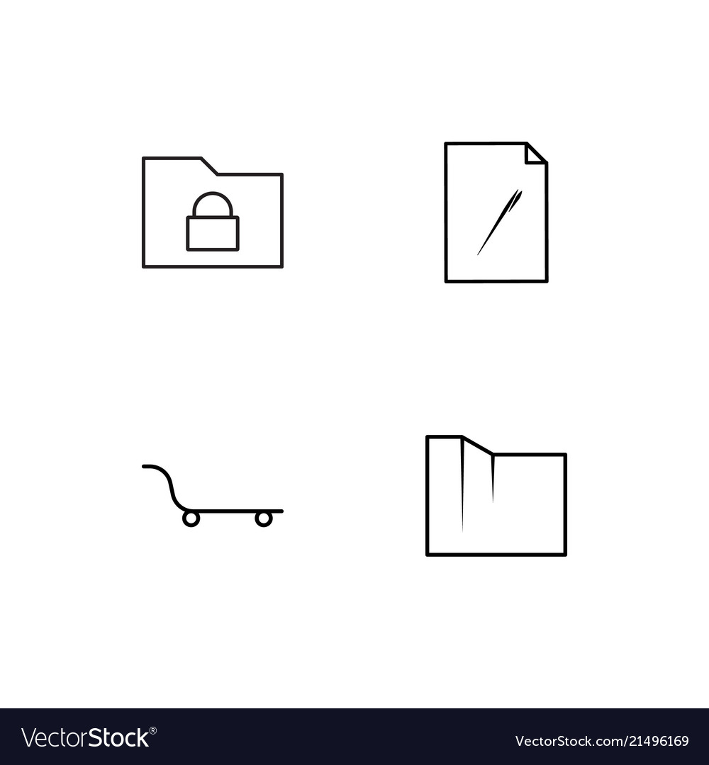 Banking linear icons set simple outline