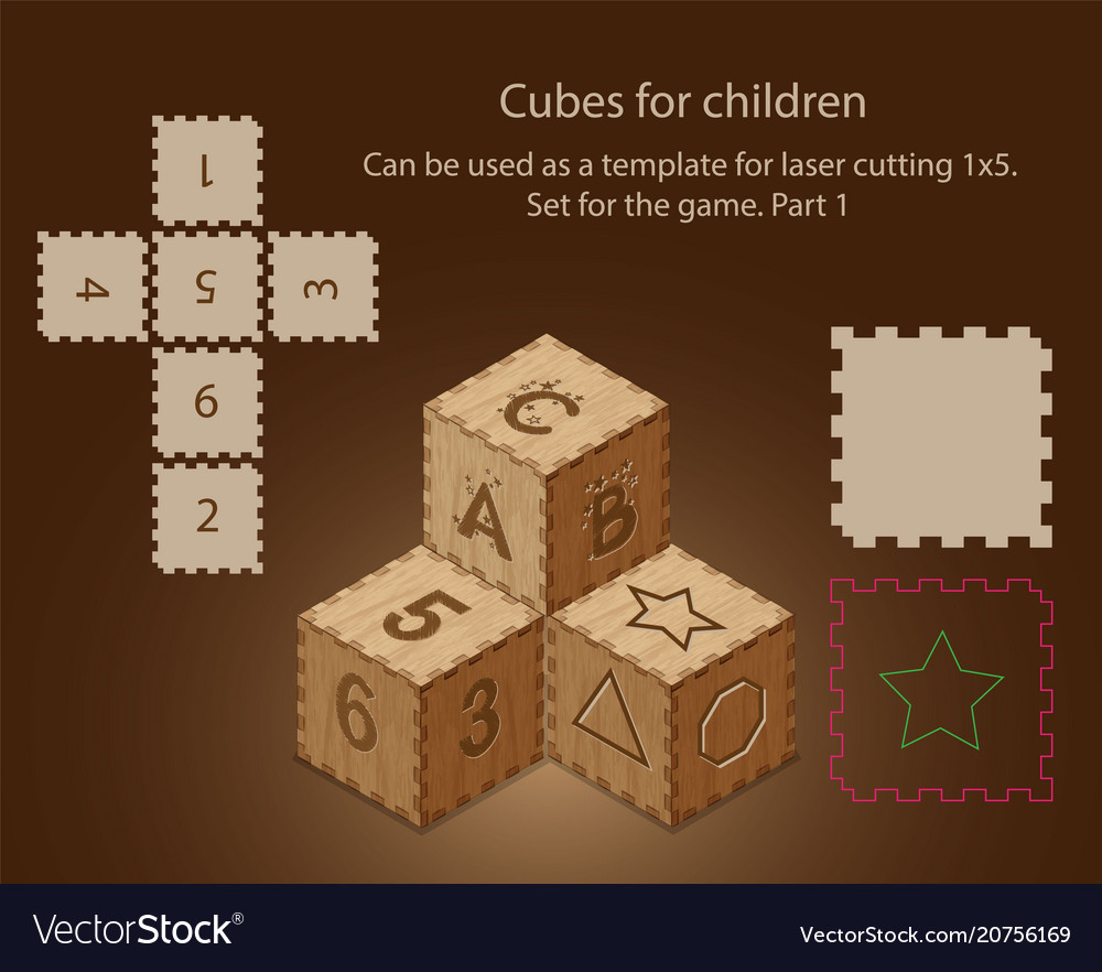 Cubes for children can be used as a template