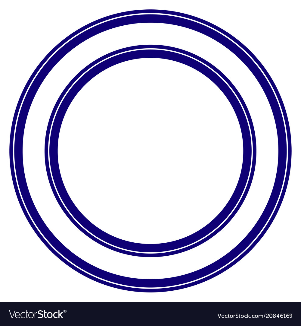 Double circle frame template Royalty Free Vector Image