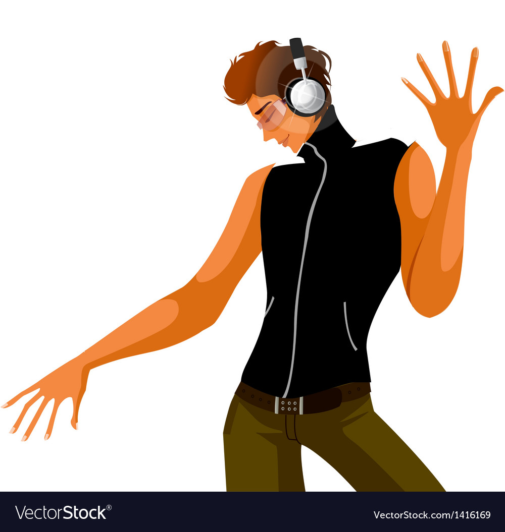 Funky stylish young dj