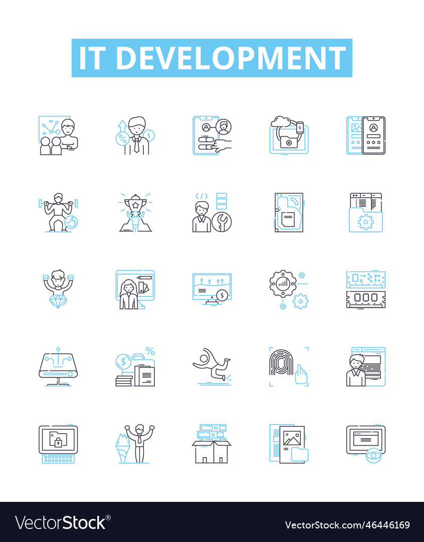 It development line icons set