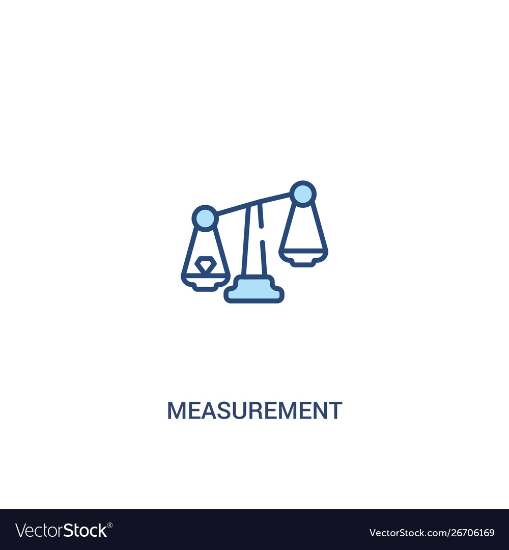 Measurement concept 2 colored icon simple line