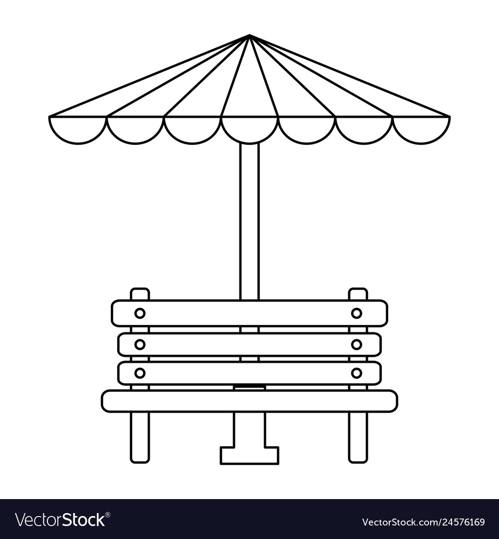 park chair with umbrella