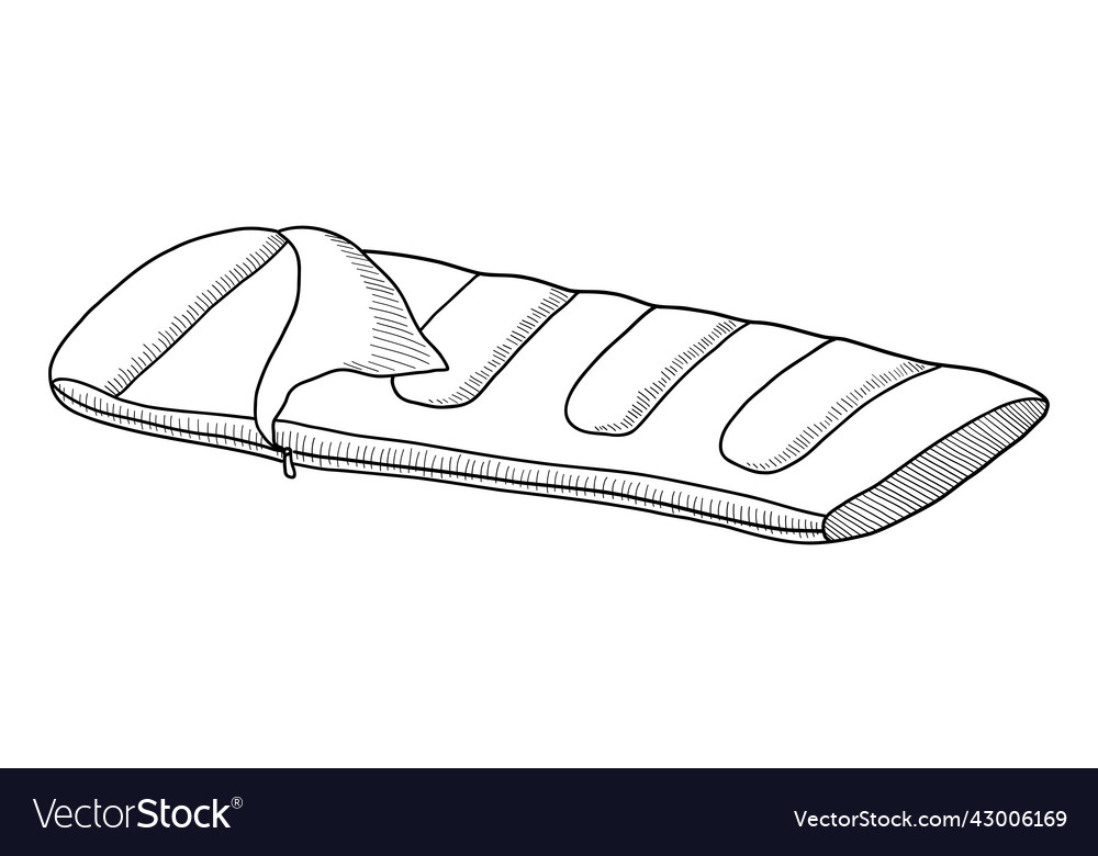 Sleeping bag isolated on a white background