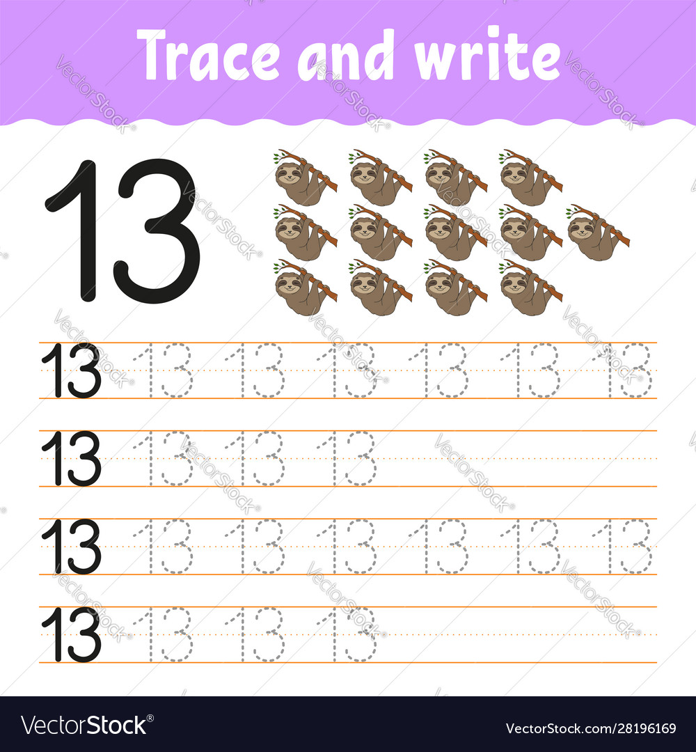 Trace and write handwriting practice learning