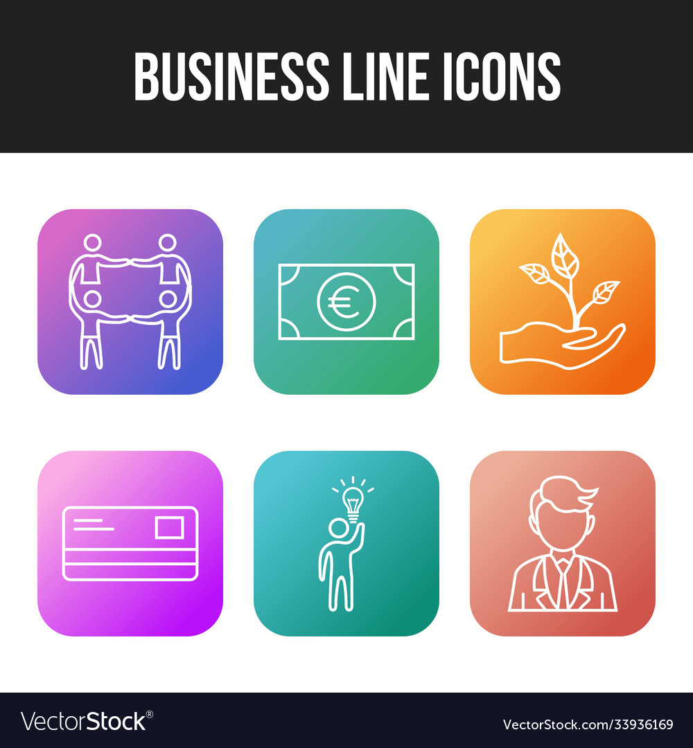 Unique 6 icons for personal and commercial use