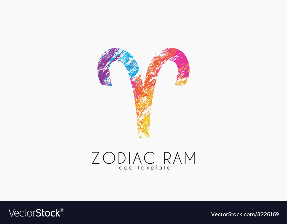 Zodiac ram logo symbol creative