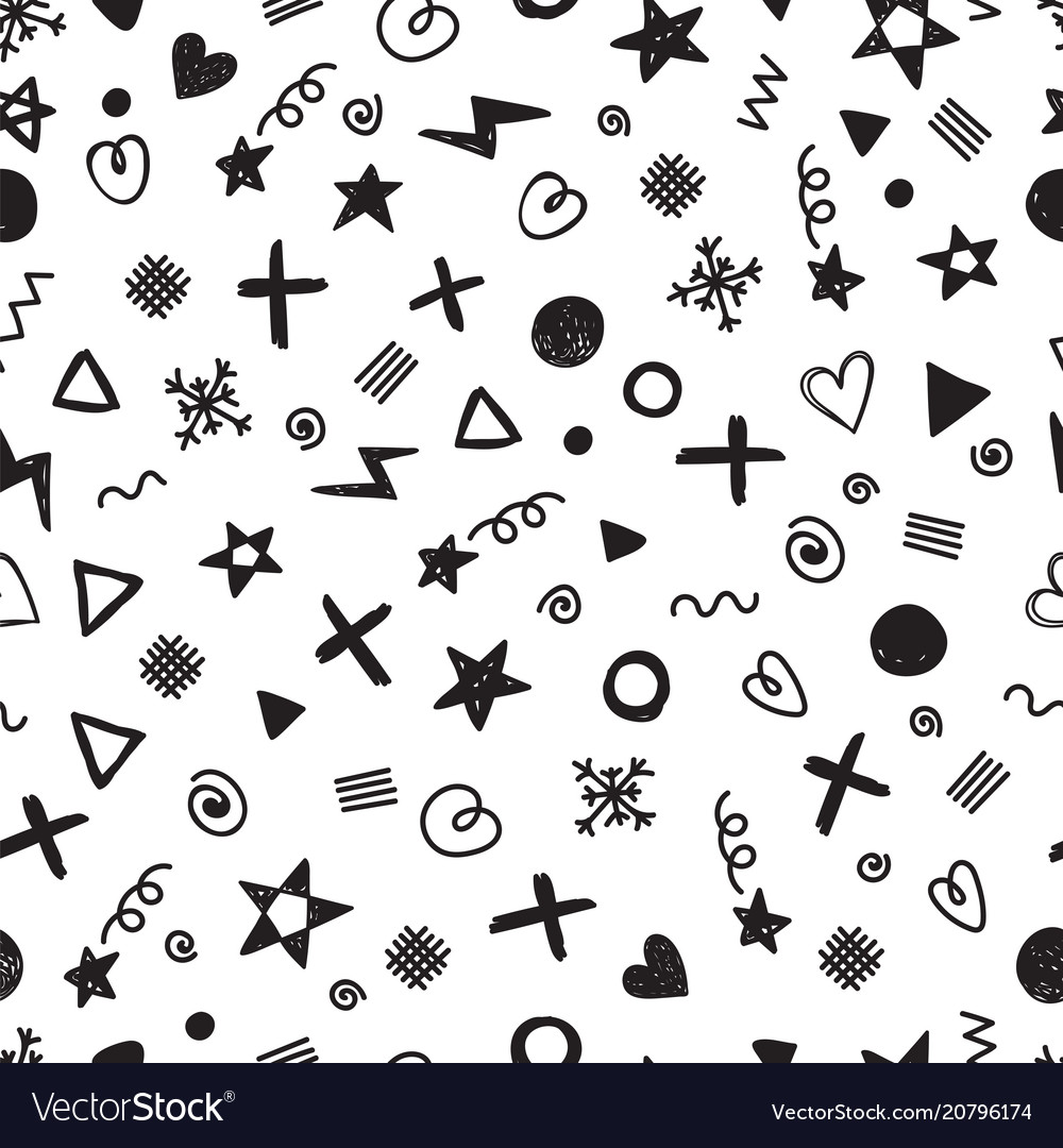 Abstract seamless pattern with different design