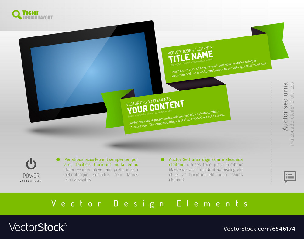 Business Banner With Modern Display Design Vector Image