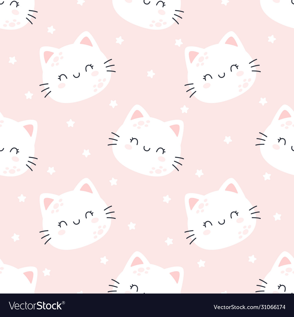 Cat planet seamless pattern background Vector Image Cat planet seamless pattern background
