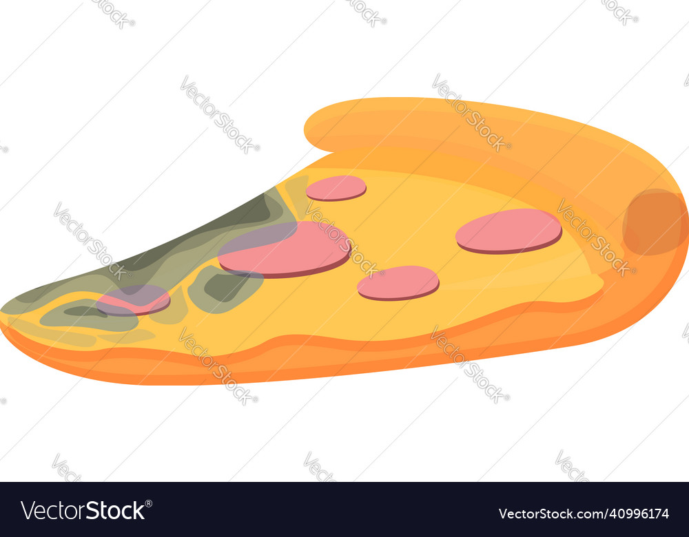 Contaminated pizza slice icon cartoon Royalty Free Vector Contaminated pizza slice icon cartoon Royalty Free Vector