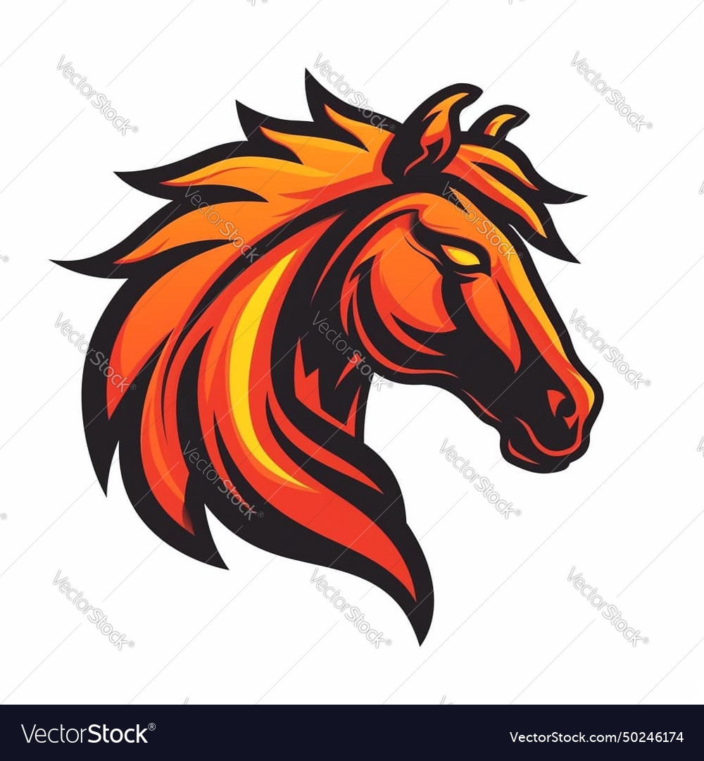 Esport logotype horse icon sticker Vector Image Esport logotype horse icon sticker