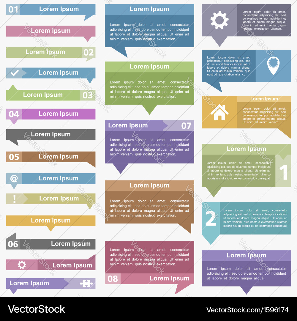 Flat speech bubbles Royalty Free Vector Image - VectorStock