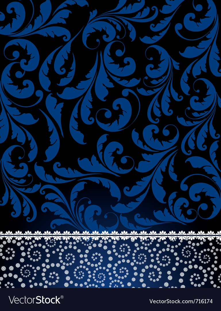 Floral blue pattern