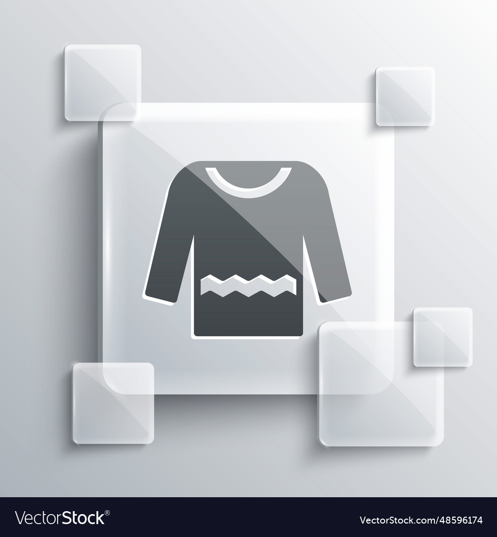 Grey sweater icon isolated on background