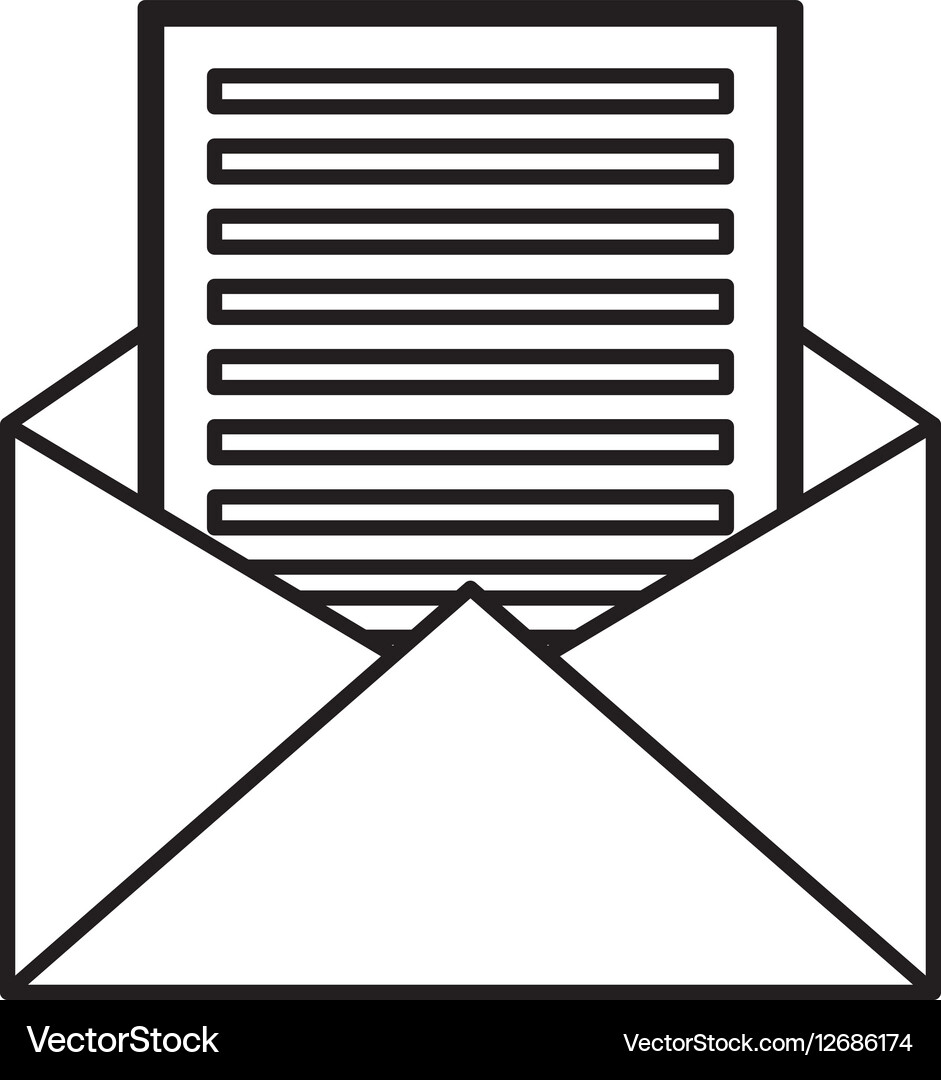 Isolated email or mail symbol Royalty Free Vector Image