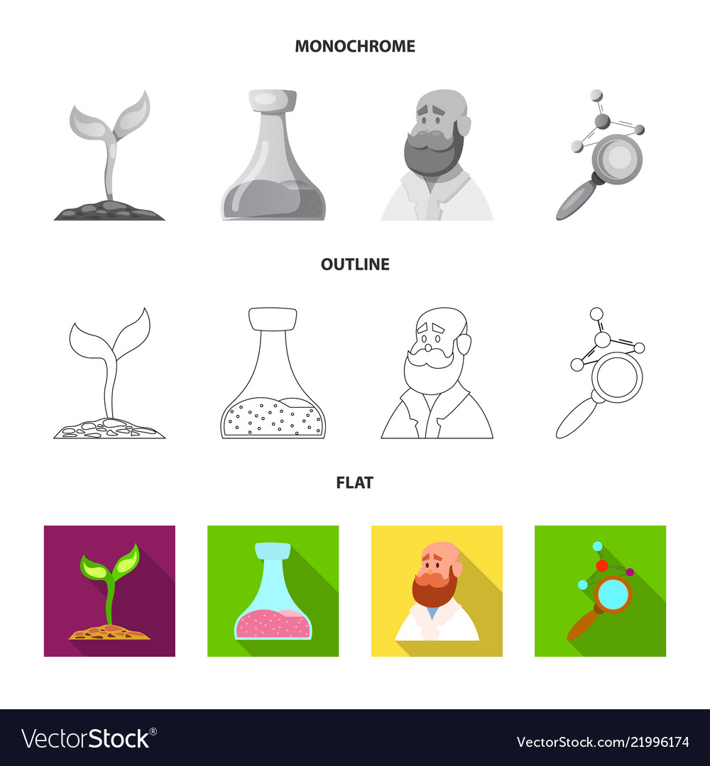 Isolated object of and symbol collection vector image Isolated object of and symbol collection