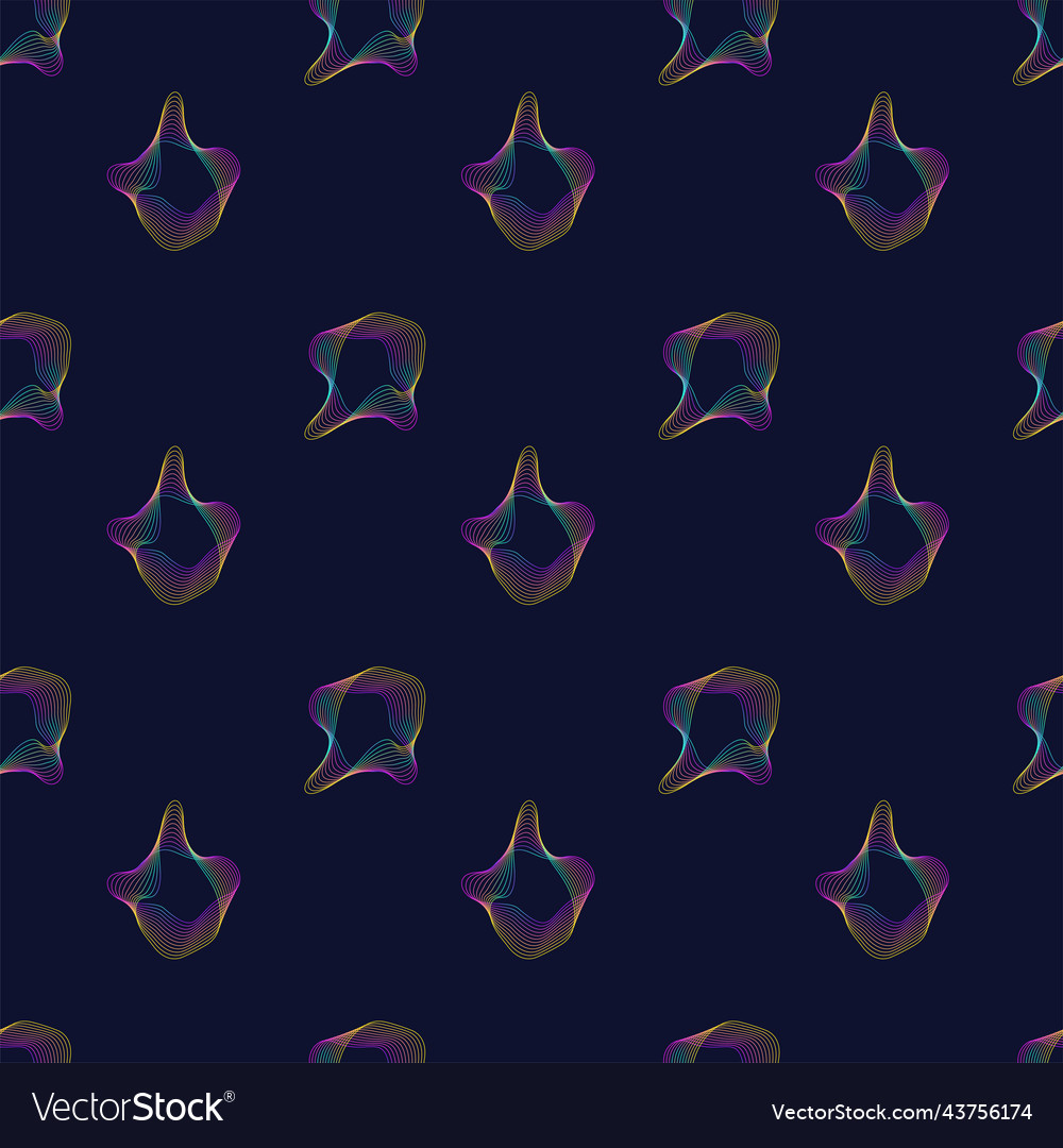 Seamless pattern wave of the many colored lines Vector Image Seamless pattern wave of the many colored lines