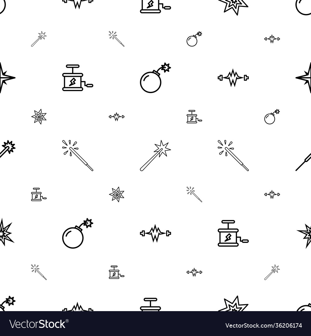 Spark icons pattern seamless white background